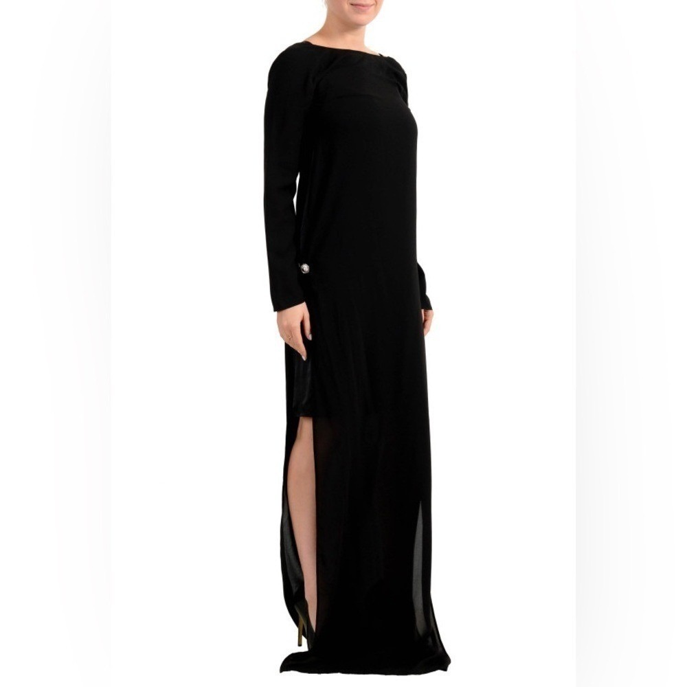 VERSACE VERSUS Women's Black Sheer Maxi Evening Dress NWT size 42